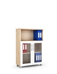 80X40X119 YARIM CAM KAPAKLI